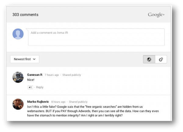 Not provided en el blog de Google